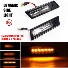 For BMW E32 E34 E36 Side Lights Streamer Crystal Cover LED Dynamic Turn Signal Light Marker Sequential Blinker Lamp 2024 - buy cheap