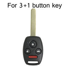 Корпус автомобильного ключа дистанционного управления запасной чехол для Honda Accord Civic CR-V, комплект для ремонта ключей Pilot Ridgeline, 3 + 1 кнопка без лезвия 2024 - купить недорого