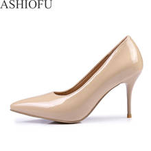 ASHIOFU-zapatos de tacón alto para mujer, calzado de vestir para oficina y carrera, fiesta, graduación, talla grande 2024 - compra barato