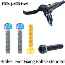 RISK 2pcs M5x25mm Titanium Alloy Fixed Screw for Mountain Bike Guide R RS RSC Oil Disc Brake MTB Bicycle Brake Lever fixing Bolt 2024 - buy cheap