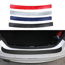Car Trunk Pedal Sticker Anti kick 3D Carbon Fiber Film Auto Rear Guard Plate Protection For BMW Audi SUV 2024 - buy cheap