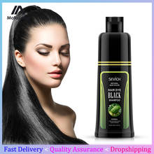 Tintura de cabelo preto shampoo cor rápida permanente natural planta extração cuidados com o cabelo coloração para mulher homem 250ml dropshipping 2024 - compre barato