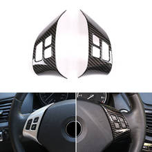 Textura de carbono estilo do carro volante interruptor botão quadro capa guarnição para bmw x1 e84 2010 2011 2012 2013 para 3 series e90 2024 - compre barato