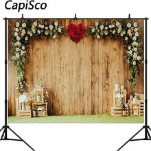 Capisco photophone деревянный цветок 14 февраля свадебный фон для студийной фотосъемки День Святого Валентина Весна 2024 - купить недорого