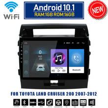 Android 10,1 автомобильный DVD-плеер Bluetooth GPS-навигация Радио Wifi Автомобильный мультимедийный плеер для Toyota Land Cruiser 200 2007 2 Din 2024 - купить недорого