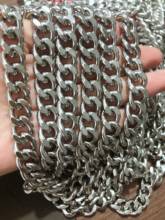 5meter Heavy HUGE 9.5/11mm Stainless Steel Shiny Smooth Cuban curb Link Chain jewelry findings/Marking Chain DIY Bag accesories 2024 - buy cheap