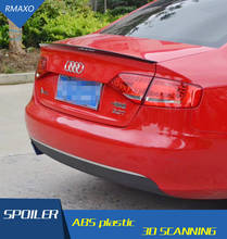 For Audi A4 spoiler 2009-2014 ABS Material Car Rear Wing Primer Color  Rear Spoiler For  Audi A4 A4 A4L Spoiler 2024 - buy cheap