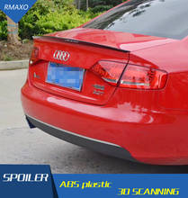 Para audi a4 spoiler 2009-2014 abs material asa traseira do carro primer cor spoiler traseiro para audi a4 a4l spoiler 2024 - compre barato