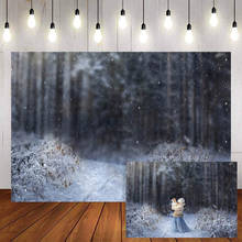 Mehofond Photography Background Cold Winter snow Forest tree Baby Shower Child Backdrop Decor Photo Studio Backdrop 2024 - buy cheap