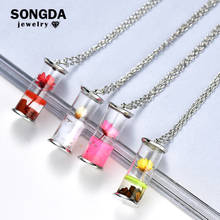 SONGDA Handmade Dried Flower Resin Water Necklace Transparent Glass Bottle Three-dimensional Pendants Necklaces Bohemian Jewelry 2024 - buy cheap