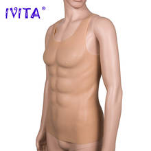 IVITA Artifical Silicone Fake Chest Simulation Vest Muscle for Man Woman Crossdresser Halloween Party Dress Party Cosplay 2024 - buy cheap