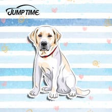 Jump Time 13cm x 10cm Labrador Dog Car Stickers vinyl Decal Creative Pet Animal Stickers Waterproof Car Styling Decoration 2024 - buy cheap