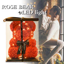 2022 Valentine Gifts Big Teddy Rose Bear with Box Luxurious Bear of Rose Bear Flowers Artificial Christmas Gift for Girlfriends 2024 - buy cheap