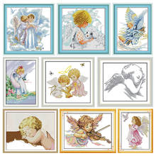 Embroidery Needlework Stamped Cross Stitch Kits Whisper of Angels Patterns 11CT 14CT Counted Printed Crafts Decoration Gift Sets 2024 - buy cheap