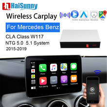 Carplay inalámbrico para coche, dispositivo de retroadaptación para Mercedes CLA 200 2015-19 W117, compatible con Smart Mirror link, cámara de marcha atrás, Android, navegación automática 2024 - compra barato