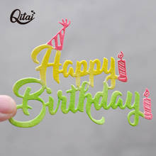 Happy Birthday QITAI 1PCS Metal Cutting Dies for DIY Scrapbooking Paper Cards Stencils Embossing Decorative Die Cutters MD403 2024 - buy cheap
