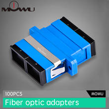 MOWU 100PCS SC UPC Duplex single-mode Fiber optic Adapter SC Optical fiber coupler SC UPC Fiber flange SC connector 2024 - buy cheap