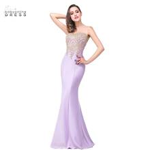 Lavender Mermaid Sexy Lace Long Prom Dresses  Royal Blue Black Evening Party Dress Vestido de Festa Longo 2024 - buy cheap