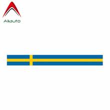 Aliauto Personality Car Sticker Motorcycle Racing Sweden Flag Waterproof Sunscreen Anti-UV Reflective Decal Accessories,15cm*1cm 2024 - buy cheap