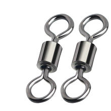 50PCS/Lot Fishing Swivel Sizes Solid Connector Ball Bearing Snap Fishing Swivels Rolling Stainless Steel Beads 2024 - buy cheap