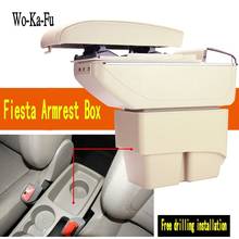 For Ford Fiesta Armrest Box central Store content box with cup holder ashtray USB 2024 - buy cheap