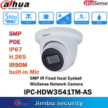 Dahua 5MP POE IP Camera IPC-HDW3541TM-AS H.265 IR50m Built-in MiC Webcam IR Fixed focal Eyeball WizSense Network Camera 2024 - buy cheap