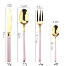 4Pcs/set Black Cutlery Set Stainless Steel Dinnerware Gold Flatware Fork Knife Spoon Wedding Silverware Set Drop Shipping 2024 - buy cheap