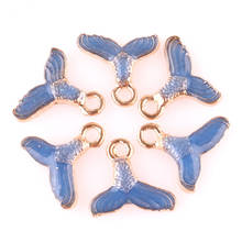 10pcs/Lot Mermaid Tail 14*15mm Alloy Enamel Charms Jewelry Making Drop Oil Pendant DIY fit Bracelet Necklace Fashion Accessory 2024 - buy cheap