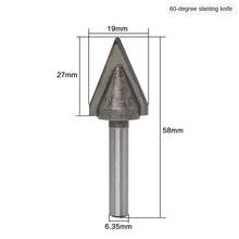 1PC 6.35mm V Bit CNC Solid Carbide End Mill Tungsten Steel Woodworking Milling Cutter 3D Wood MDF Router Bit 60 Degrees 2024 - buy cheap