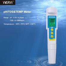 Yieryi Protable TDS/PH&TEMP 3 in 1 Digital Drinking Water quality Analyzer pH Monitor for Aquarium Acidometer Measurement Tool 2024 - buy cheap