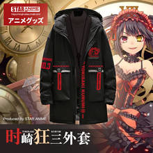 Anime DATE A LIVE Tokisaki Kurumi Casual Hooded Wind Coat Women Jacket Harajuku Fashion Autumn Winter Loose Tops Student Outwear 2024 - buy cheap