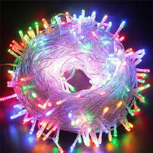 Luzes exteriores de natal decorativas, luzes de fadas, com 100m 20m 10m, decoração de festas, guirlanda de árvore 2024 - compre barato