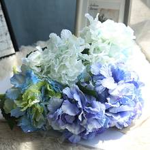 Artificial Silk Fake Flowers Hydrangea Peony Bridal Bouquet Silk Flower For DIY Home Party Decor Natural Lifelike Dropshipping 2024 - buy cheap
