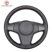 LQTENLEO Black Genuine Leather Car Steering Wheel Cover For Chevrolet Niva 2009-2017 Opel Corsa (D) Vauxhall Corsa (D) 2006-2015 2024 - buy cheap