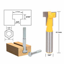 Fixmee-broca de enrutador de corte con ranura en T de vástago de 1/4 "para perno hexagonal de 1/4" 2024 - compra barato