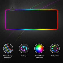 High Quality LED illuminated mouse pad 15colors RGB illuminated gaming mouse pad with 1 / 4Hub interface 2024 - buy cheap