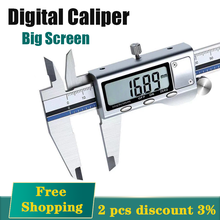 Digital Metal Calipers Electronic Vernier Caliper Tool Micrometer Ruler Stainless Steel Measuring Tools LCD Lager Screen 0-150mm 2024 - buy cheap