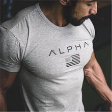 2018 hombres ejército militar camiseta 2017 hombres estrella suelta algodón camiseta cuello redondo Alpha América tamaño manga corta Camisetas 2024 - compra barato