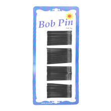60x Fashion Invisible Hair Clips Flat Top Bobby Pins Grips Salon Barrette Black   2024 - buy cheap