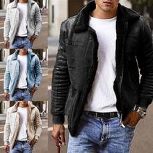 Autumn Winter Men Jacket Coats Outwear Turn Down Collar Long Sleeve Warm Suede Motorcycle Jacket Men Jacket Coat Men's Jacket 2024 - buy cheap