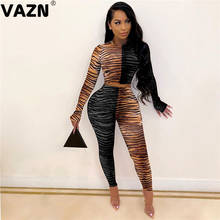 VAZN-traje con estampado de leopardo para mujer, traje Sexy de estilo vendaje, moderno, ideal para vacaciones, 2021 2024 - compra barato