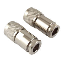 Braçadeira masculina rg8 lmr400 rg165, 2 peças n tipo abraçadeira rf conector coaxial 7d-fb 2024 - compre barato