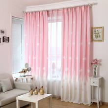 Красивые оконные шторы для спальни, детская драпировка из полиэстера, декоративная драпировка для дома Jinya розового и синего цвета для гостиной 2024 - купить недорого