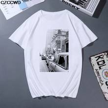 CZCCWD Poleras Mujer De Moda 2019 White T Shirt Harajuku Fashion No Prob-lama Fun Funny Tshirt Leisure Kawaii Streetwear T-shirt 2024 - buy cheap