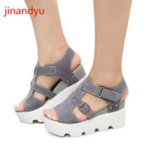Platform Heels Wedges Sandals for Women Comfy White Black Heels Women Shoes Casual Fashion Platforms High Heels Sandals Women 2024 - buy cheap