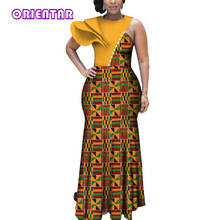 African Dresses for Women African Wax Print Bazin Riche Dashiki Long Dress Lady Elegant Wedding Party Africa Maxi Dress WY3619 2024 - buy cheap