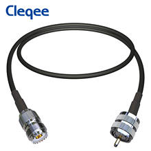Cleqee T10008 UHF PL259 Male to SO239 Female Low Loss Coaxial Cable 3.3ft/1m RG58 for CB Radio Ham Radio Antenna Amateur Mobile 2024 - buy cheap