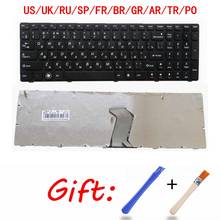 Teclado para laptop lenovo ideapad g570, z560, z560a, z560g, z565, g780, g770 2024 - compre barato