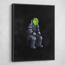 Arte de pared para decoración del hogar, lienzo con nuevo estilo, estampado de astronauta, regalo verde, pintura, póster moderno, Marco de imagen Modular para sala de estar, obra de arte 2024 - compra barato