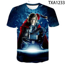 Camiseta con estampado de Thor en 3D para hombres y niñas, ropa de calle de moda, moderna, nueva, verano, 2021 2024 - compra barato